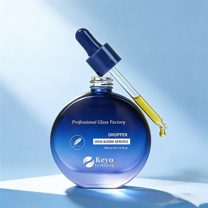 30ml Flat Round Glass Essence Bottle best