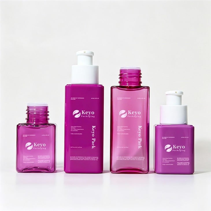 50ml 100ml Square Shape Skincare Bottle high quality