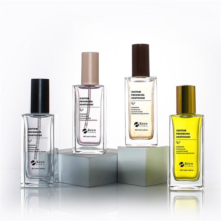 Bouteille en verre rectangulaire de 80 ml