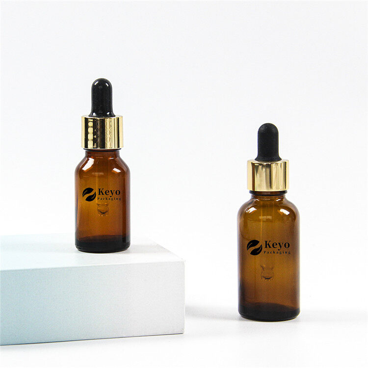 Amber Glass Dropper boutèy