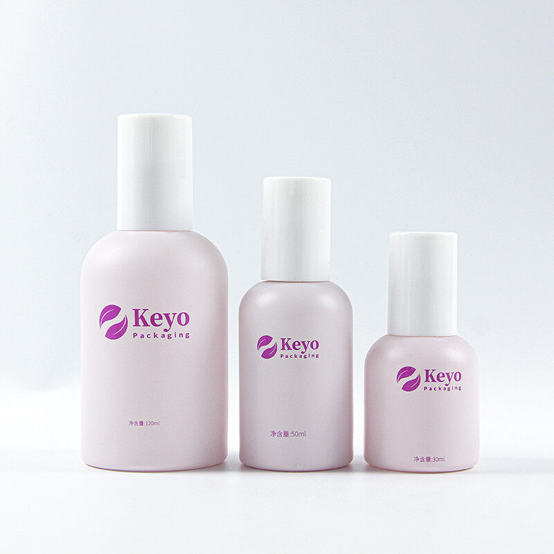 둥근 어깨를 가진 화장품 병