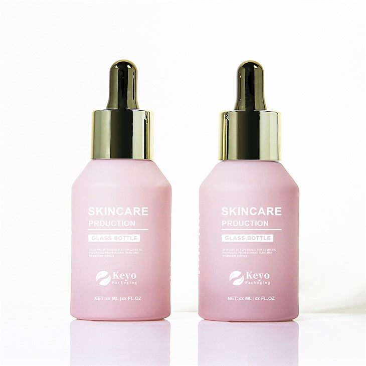 फ्रॉस्टेड ग्लास सीरम बोतल