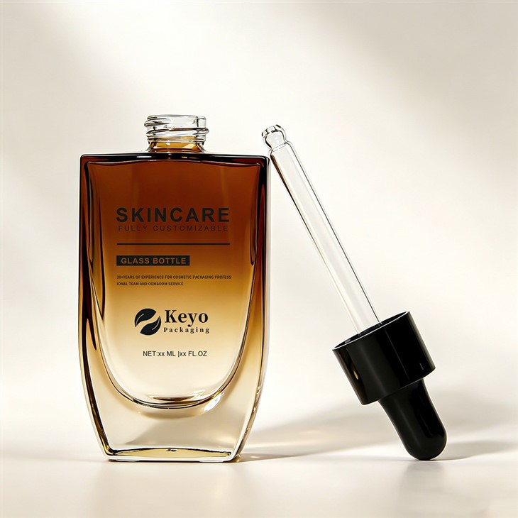 Luxury Gradient Amber Glass Serum Bottle best