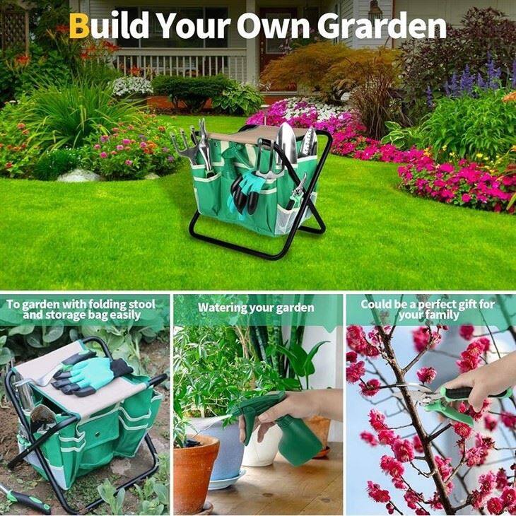 10pcs Foldable Stool Garden Tool Set-5(001)(001)