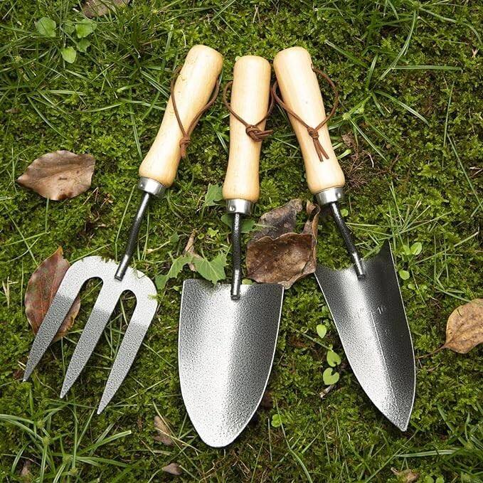 3pcs Carbon Steel Garden Tool Set-4
