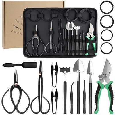 গ্লাভস সহ বনসাই ট্রিমিং টুল কিট