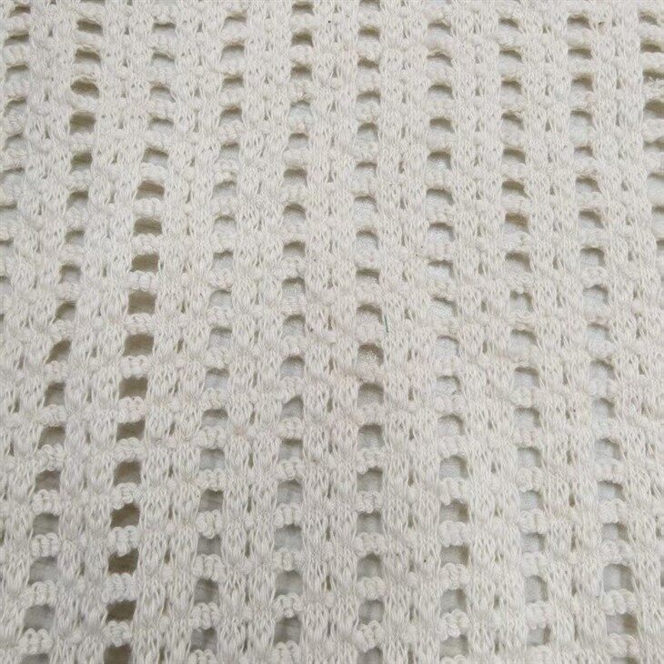 100% Cotton Crochet Knit Fabric