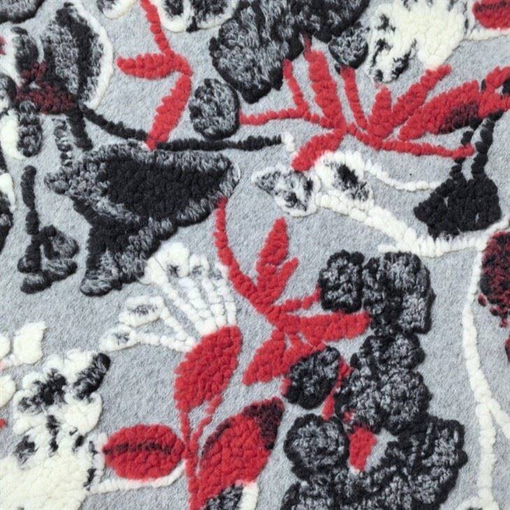 3D Vintage Floral Jacquard Coat Fabric