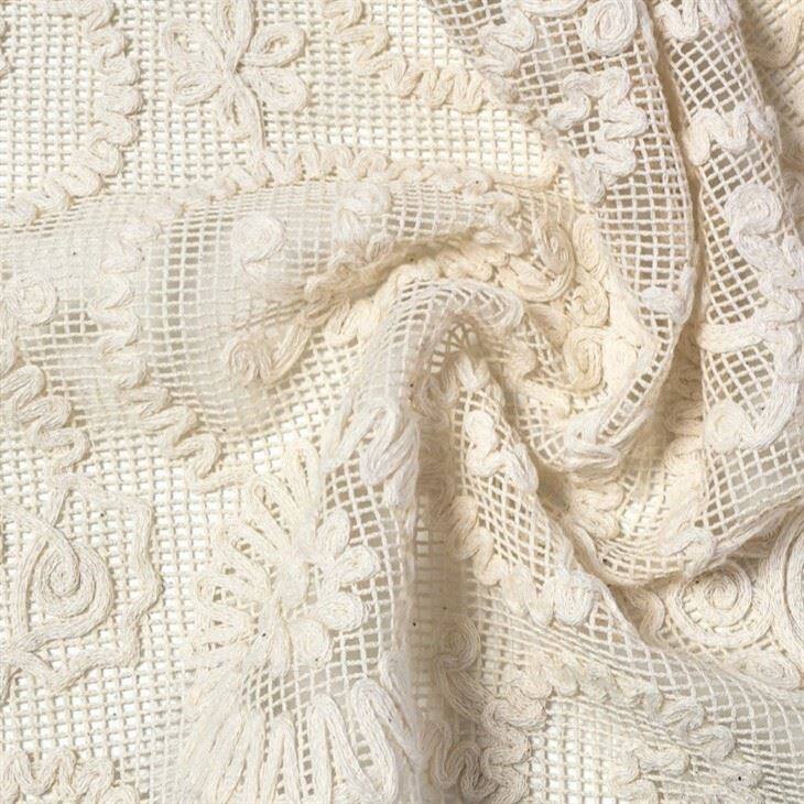 3d tkanina za vez od bijelog pamuka