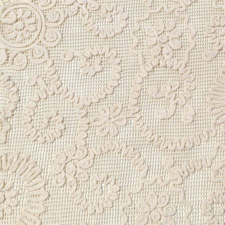 3D White Cotton Embroidery Fabric