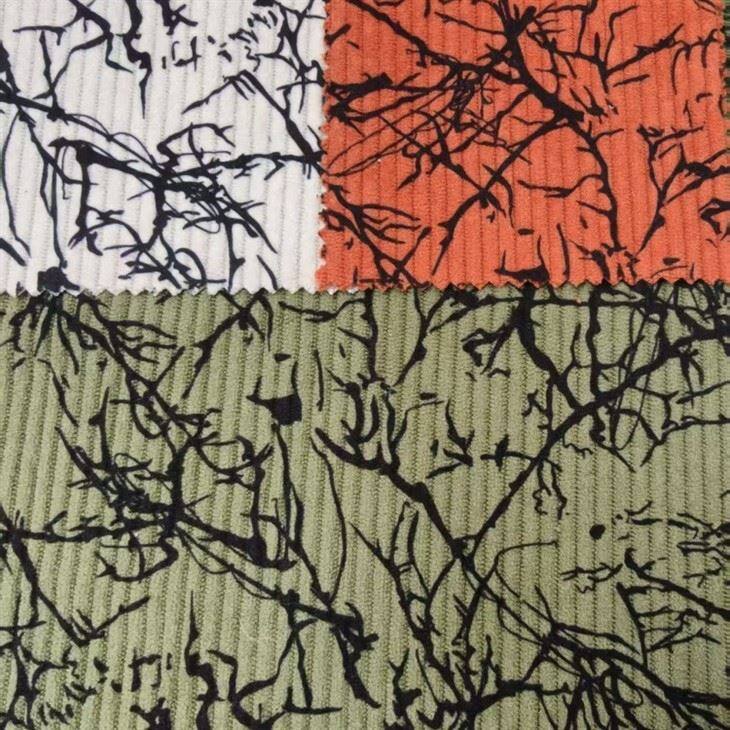 6W Tkanina z nadrukiem cordurowym