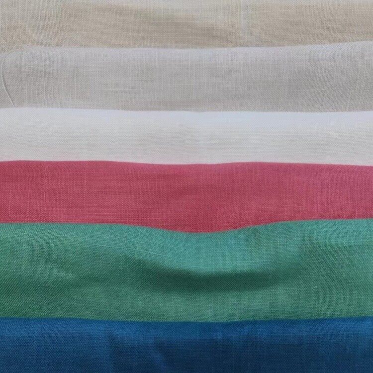 air washed pure plain linen fabric 4