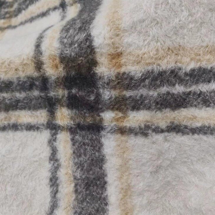 print check boucle fabric