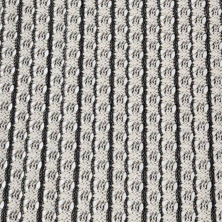 Black And White Crochet Knit Fabric