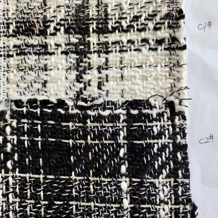 black and white tweed plaid 3