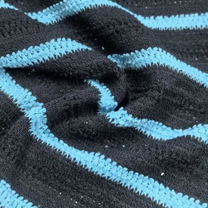Blue/Black Striped Knit Fabric suppliers