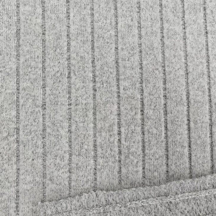grey brushed rib fabric