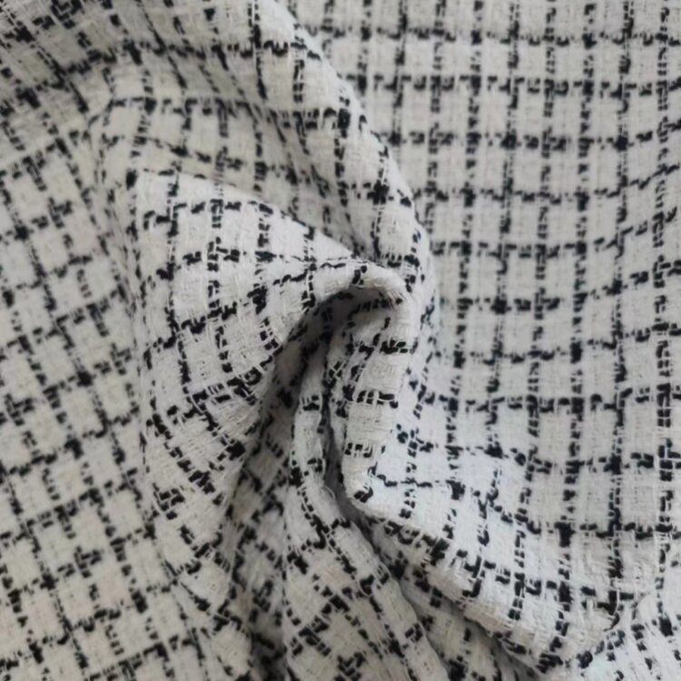 Chanel Style Tynn jakke Tweed Stoff