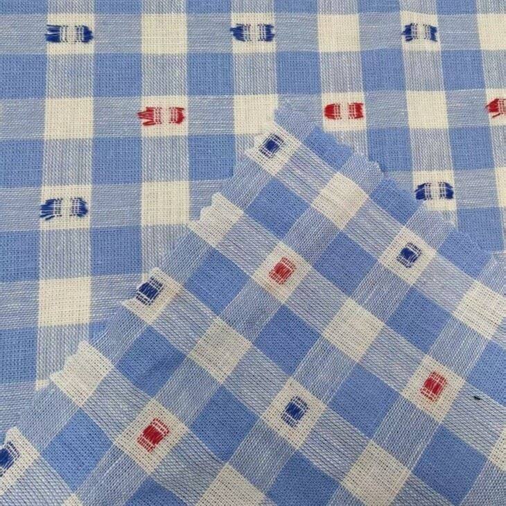 Check Cut Jacquard Fabric