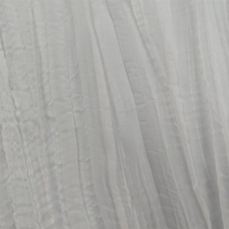 white chiffon plisse fabric