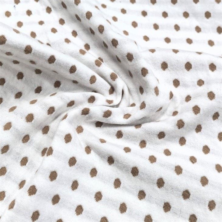 Cotton Double-layer Dotted Jacquard Fabric suppliers