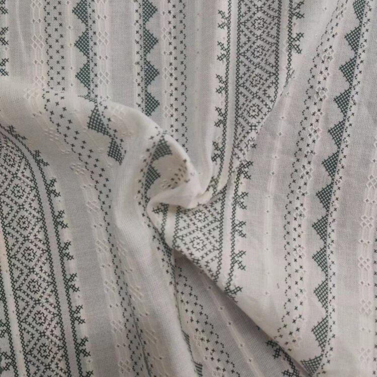 Хлопковая ткань с геометрическим принтом