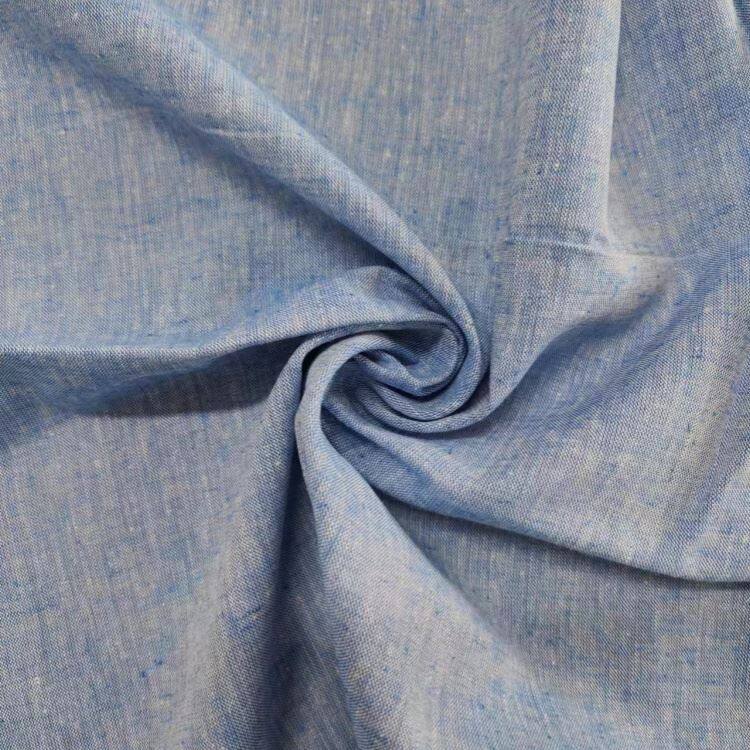 Bómull língarn litað Chambray efni