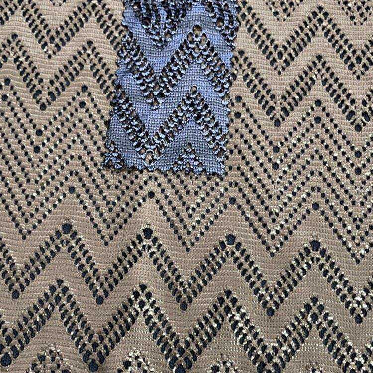 crochet poly stretch foil fabric 2