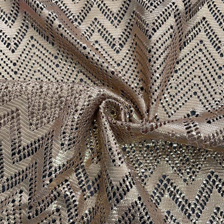 Вязаная крючком полиэстеровая фольгированная ткань