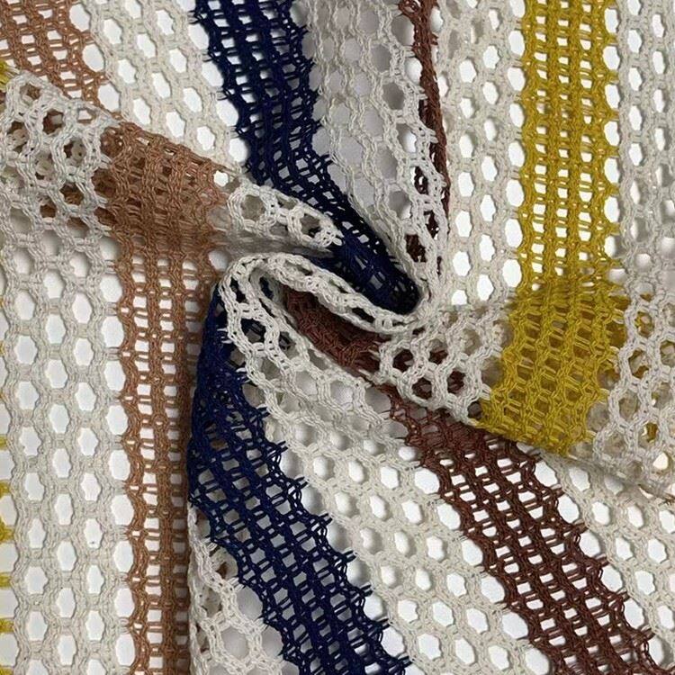 crochet poly yarn-dyed stripe fabric 2