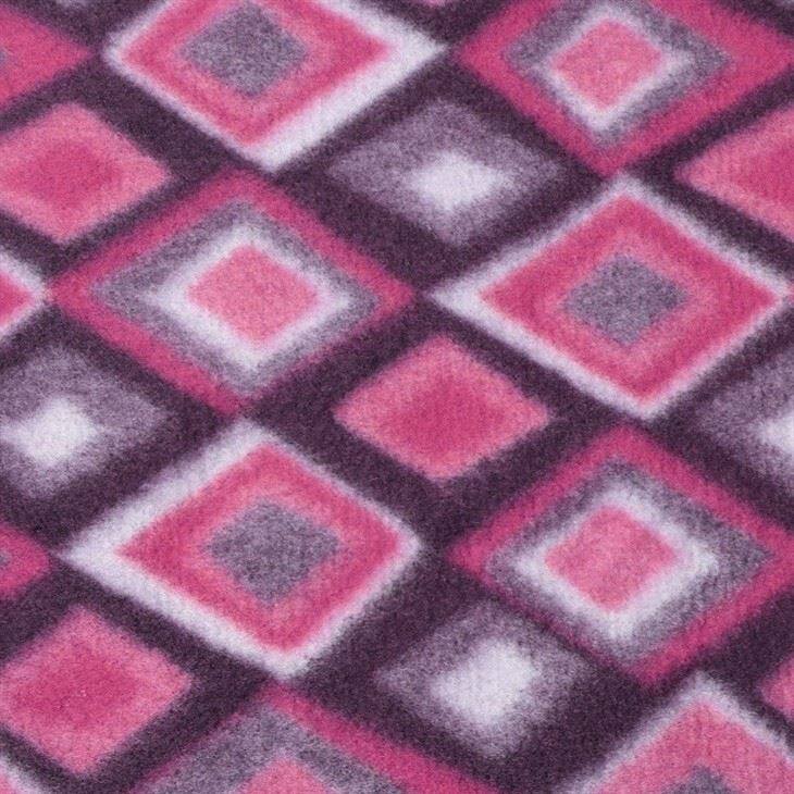 Diamond Multicolour Printed Faux Wool Coat Fabric