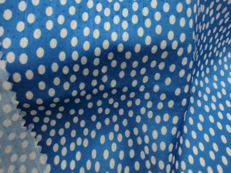 dot poly dobby print fabric 4