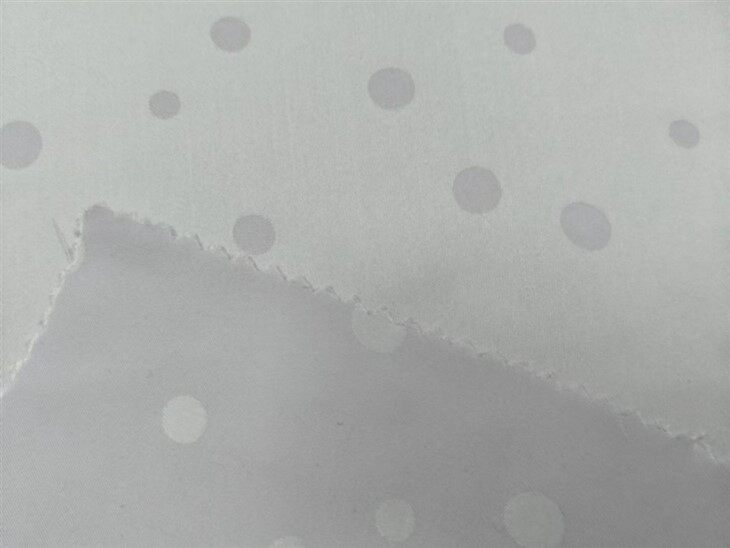light pink dot polyester sateen fabric