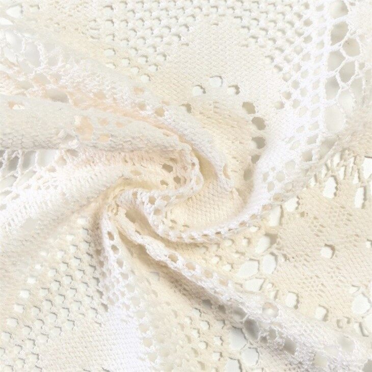 European White Lace Crochet Fabric
