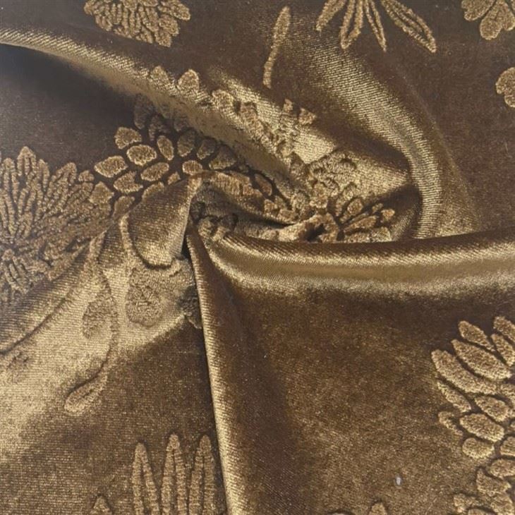 Floral Embossed Velvet Fabric factory