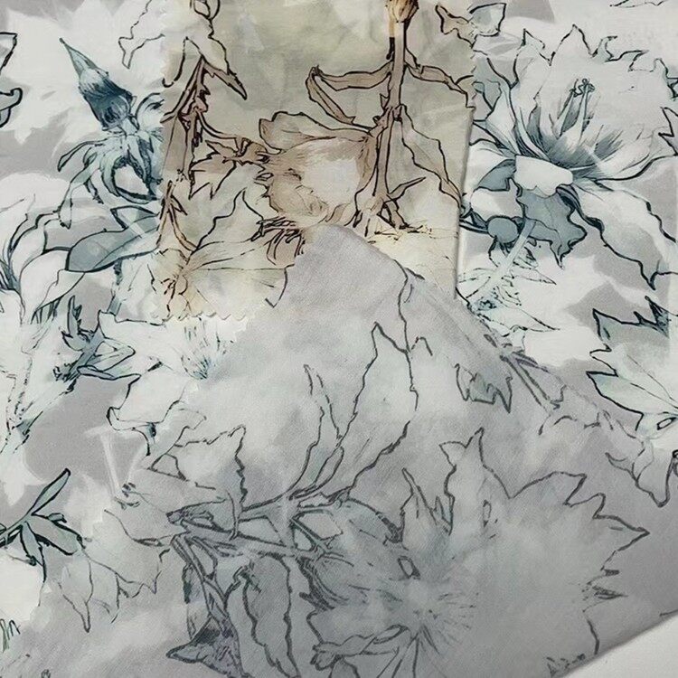 floral nylon rayon digital print fabric 2