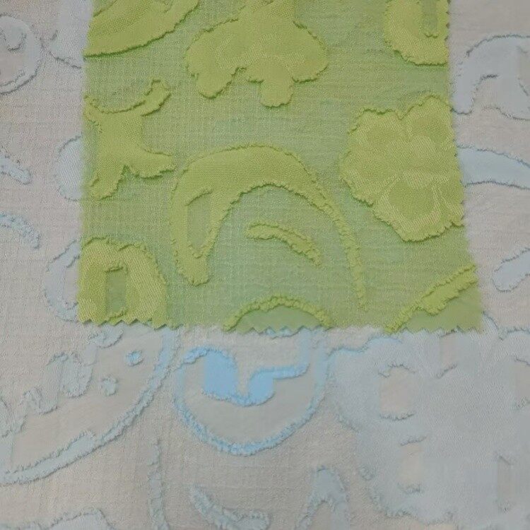 floral poly clip jacquard fabric 2