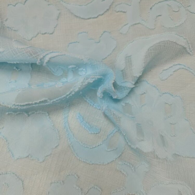 Floral poly clip jacquard twal