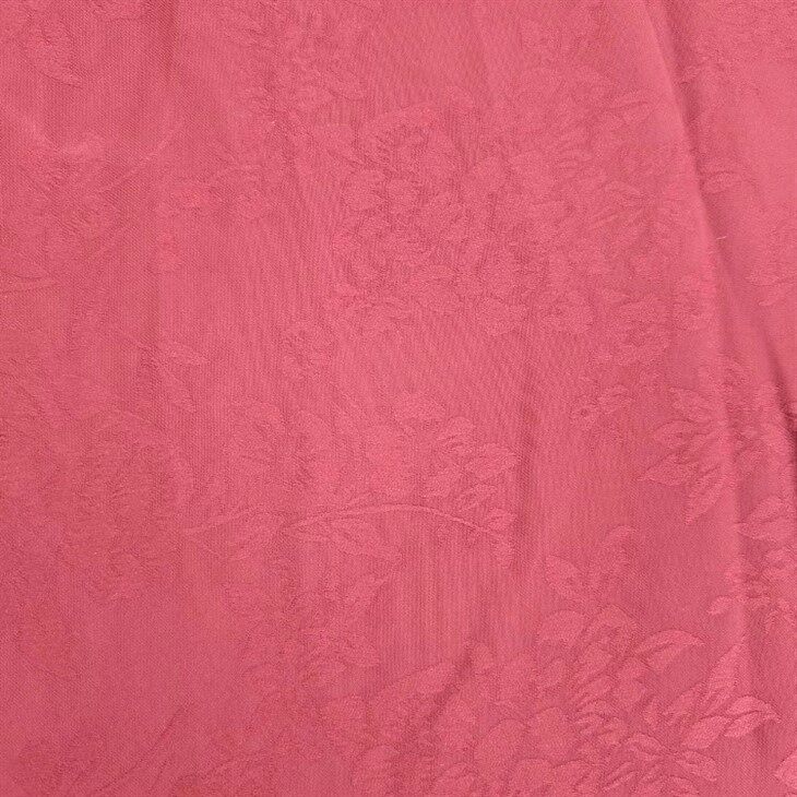 red floral polyester sateen fabric