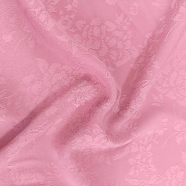 Tejido de satén de poliéster con motivos florales