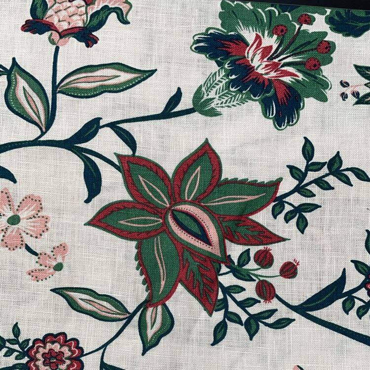 Lilleline puhas linane trükikangas