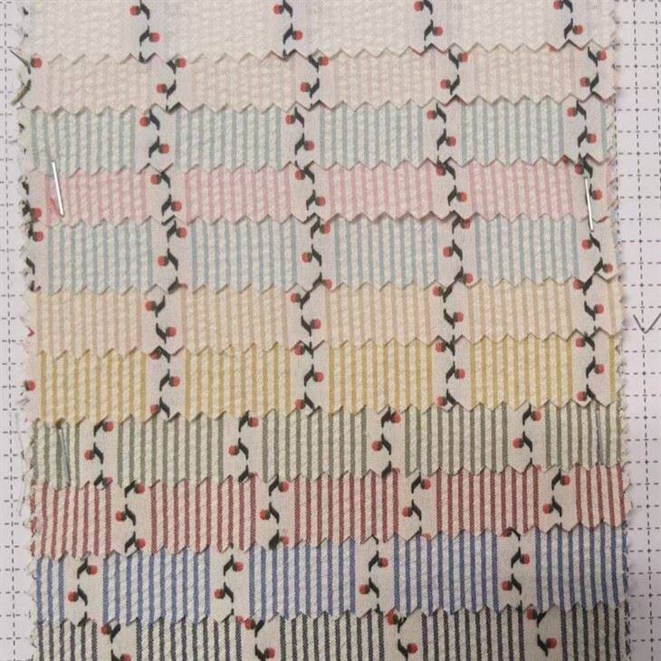 Floral Striped Yarn-Dyed Fabric