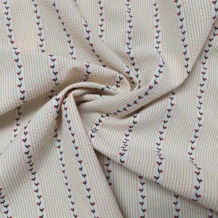 Floral Striped Yarn-Dyed Fabric