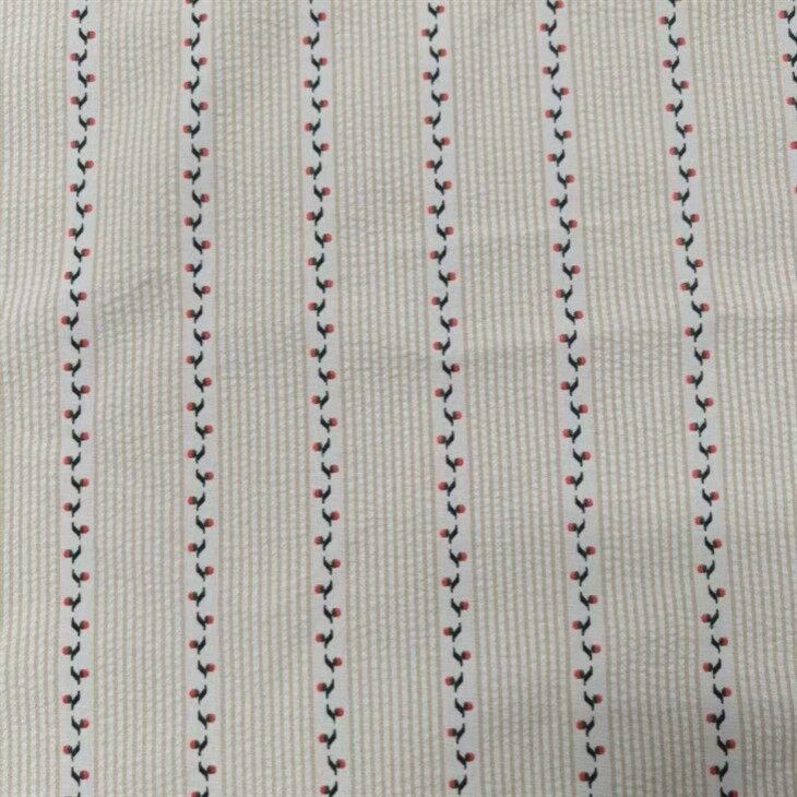 Cvjetna prugasta tkanina od pređe