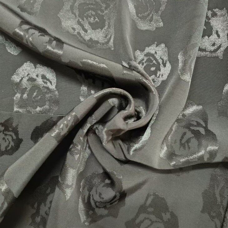 floral viscose jacquard fabric