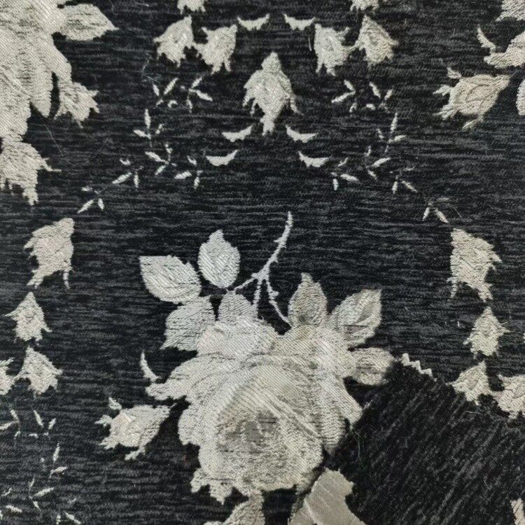 flower chenille poly jacquard fabric 2