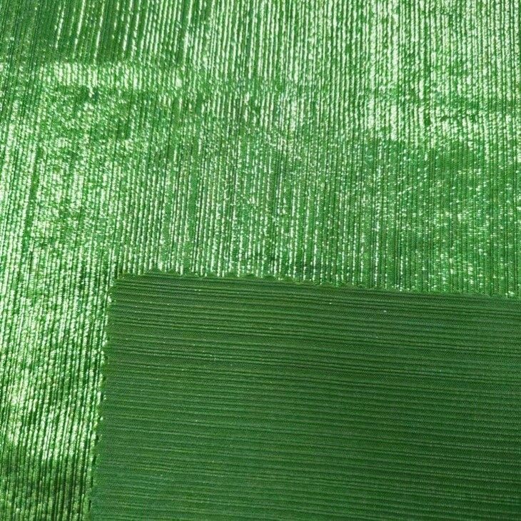 foil rib knit fabric in back