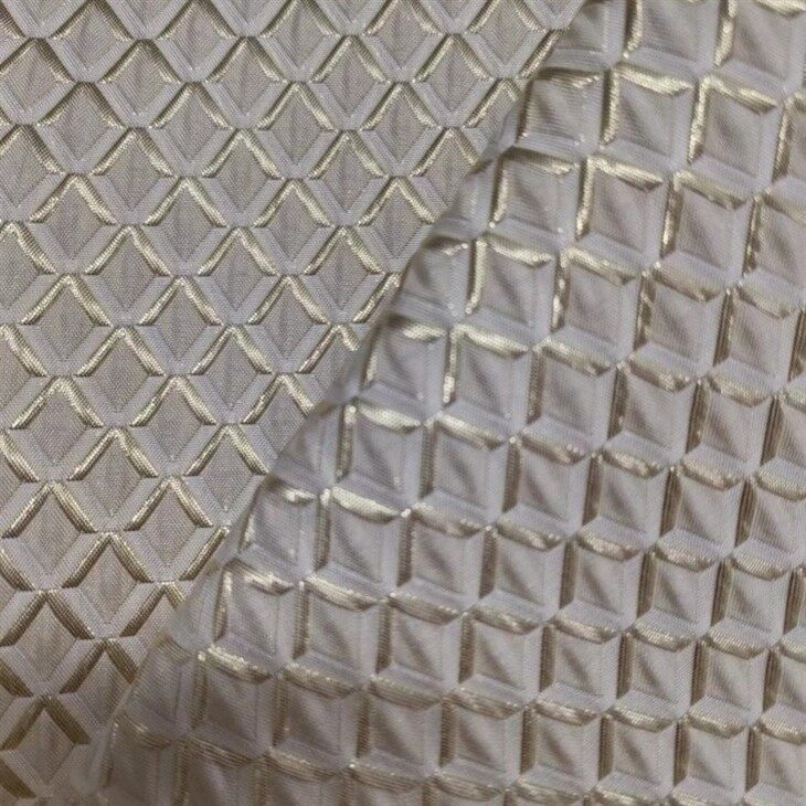 geometric metal jacquard fabric 3