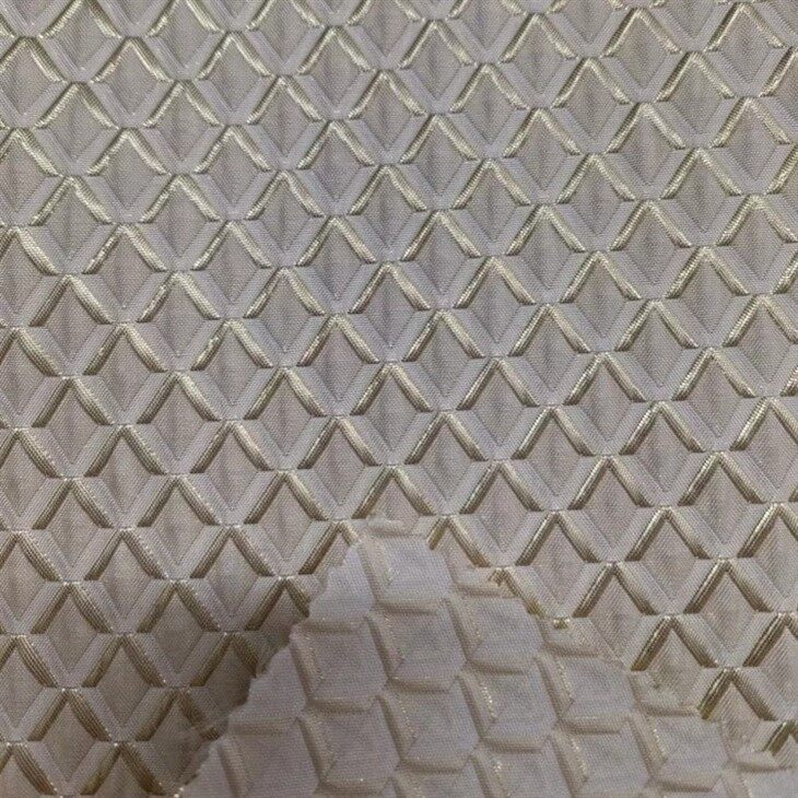 geometric metal jacquard fabric 4