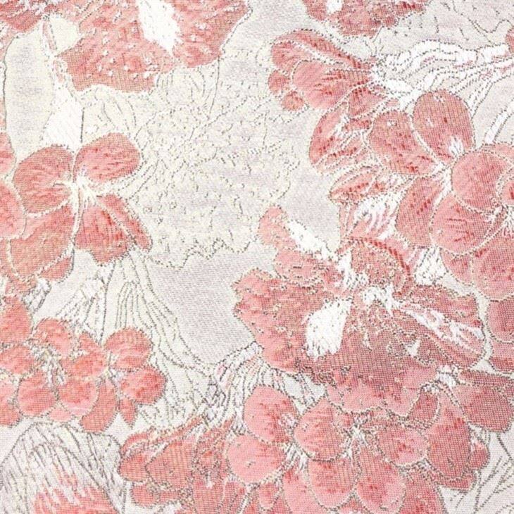 Gold Thread Floral Jacquard Fabric
